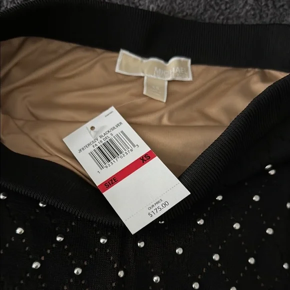 Michael Kors Black Embellished Pencil Skirt - Picture 3 of 5
